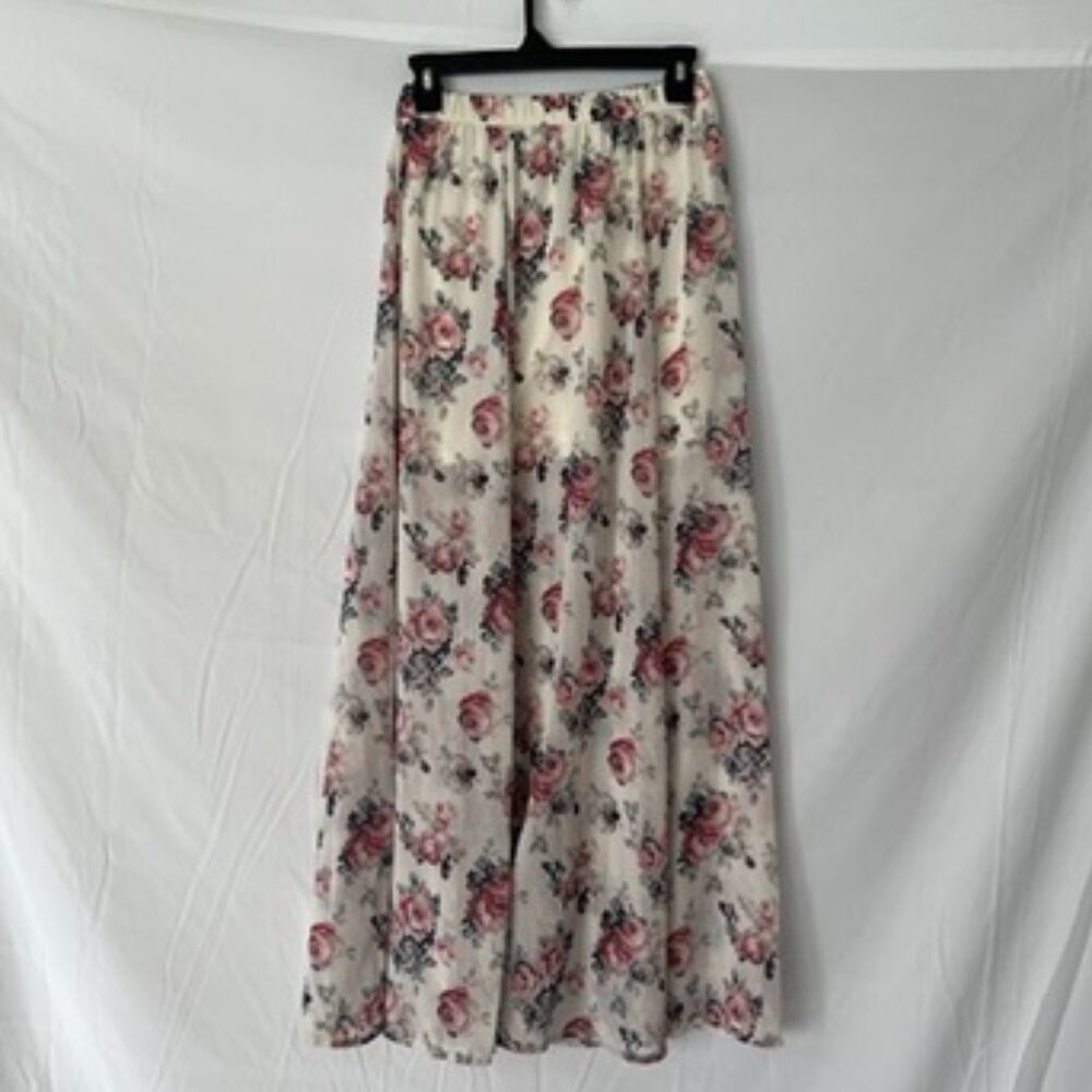 Abercrombie Sheer Floral Maxi Skirt - Size S
